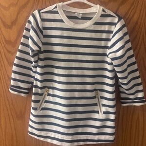 Old Navy Striped Long Sleeve Dress w/ Zipper Pockets 18-24M